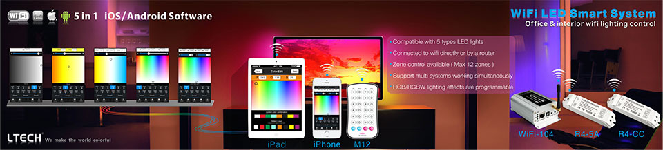 wifi 104 wifi rgbw zone controller compatible with android ios pho