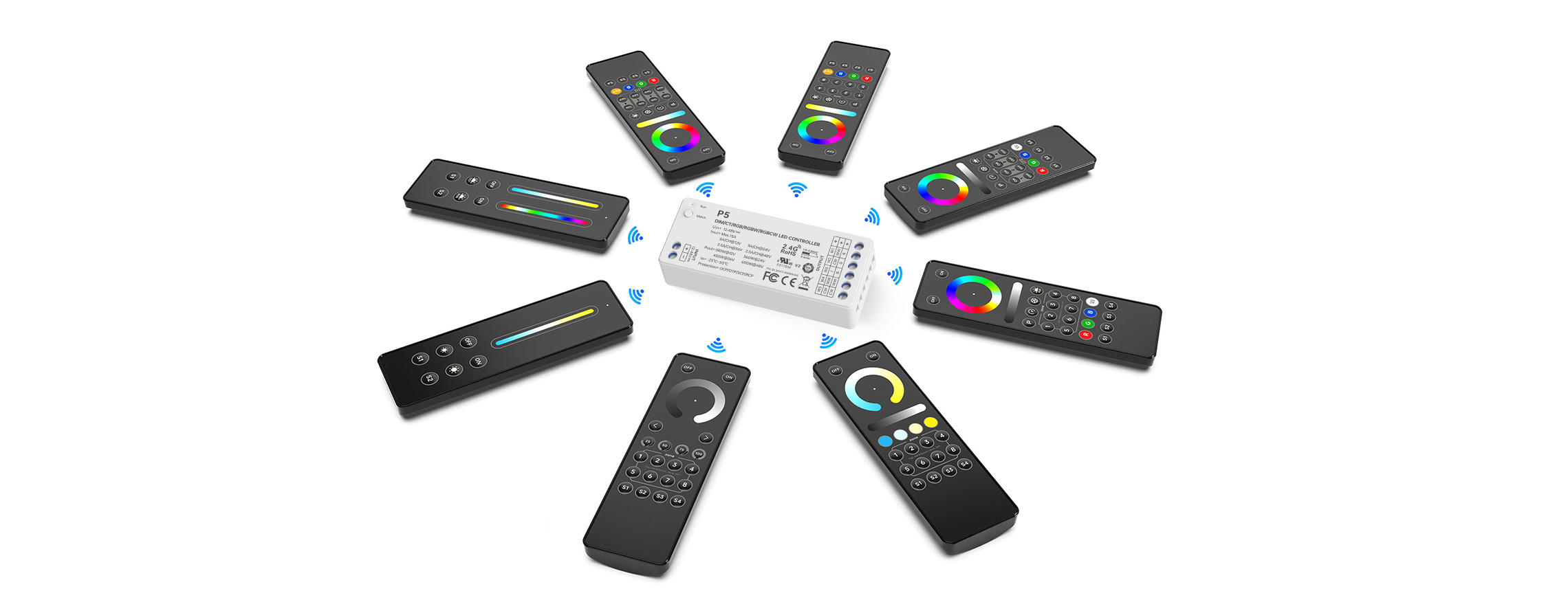 C Series RGBCW LED Remote Controller C5E(8-Zone)