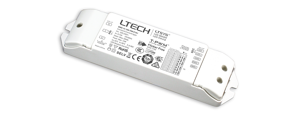 15W 100-700mA 恒流DMX调光电源 DMX-15-100-700-E1A1