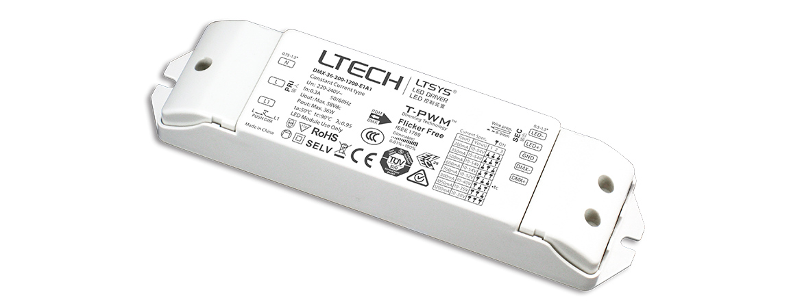 36W 200-1200mA 恒流DMX调光电源 DMX-36-200-1200-E1A1