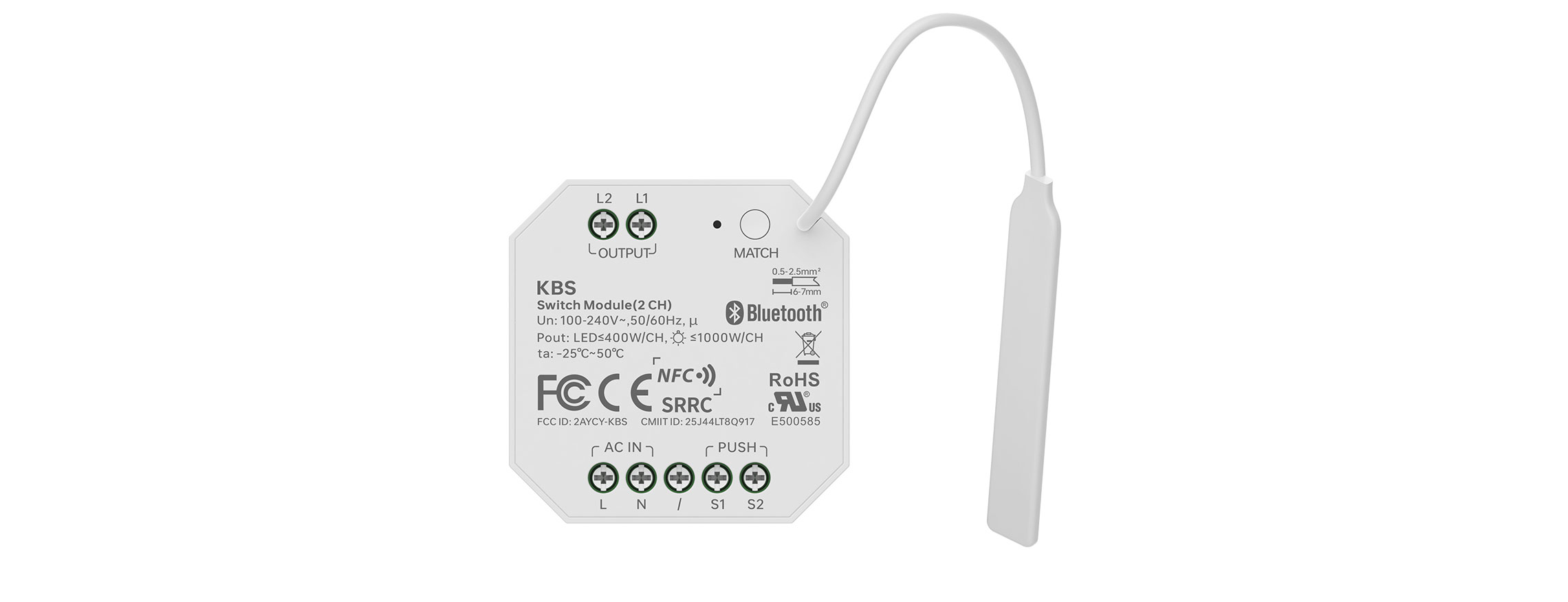 PUSH-继电器 蓝牙5.2双路开关模块 KBS
