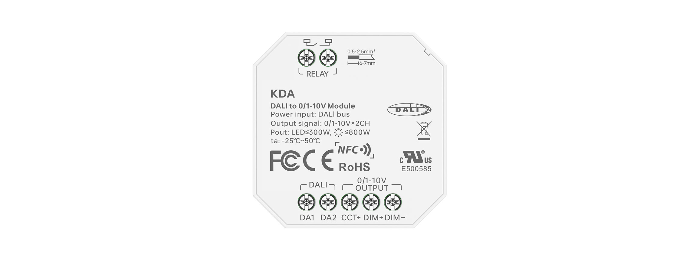DALI-0/1-10V 调光/调色控制模块 KDA(带继电器)