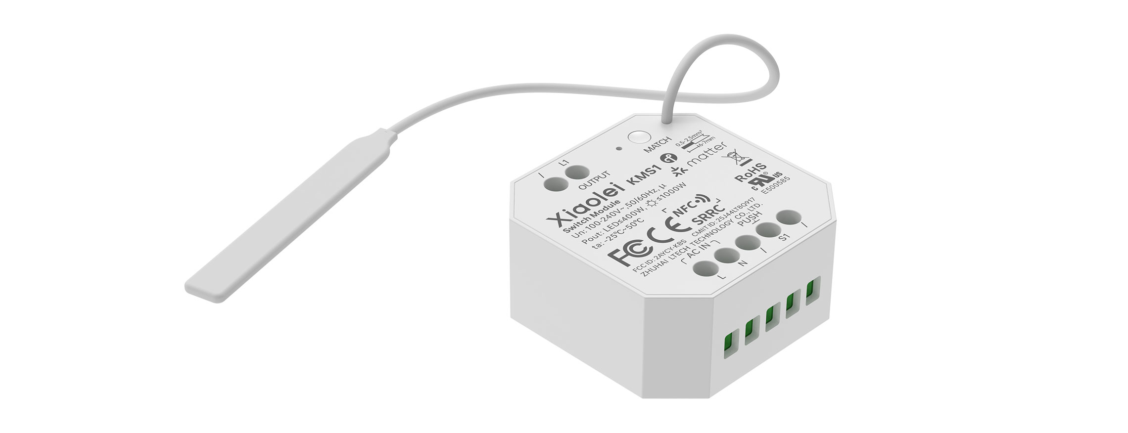 PUSH-继电器 Matter/Thread单路开关模块 KMS1