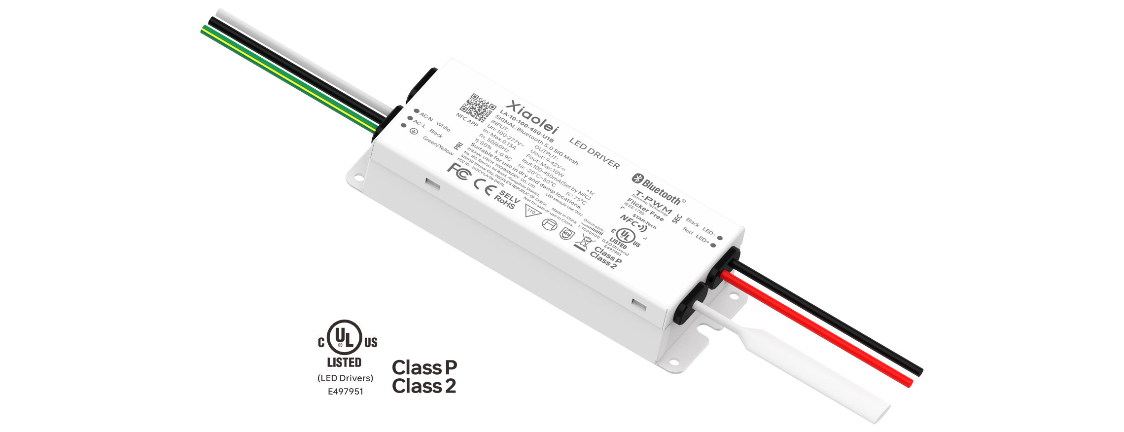 10W 100-450mA UL Certification NFC CC Bluetooth LED Driver LA-10-100-450-U1B