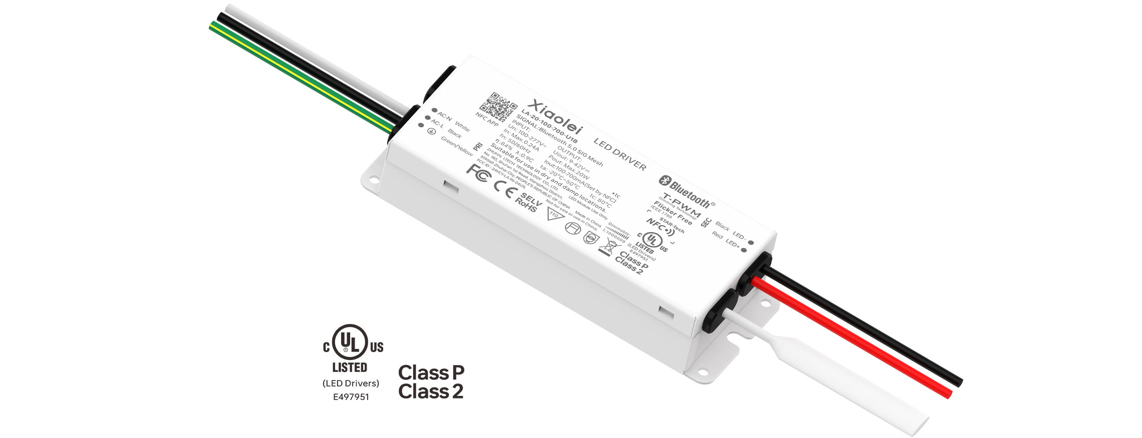 20W 100-700mA UL Certification NFC CC  Bluetooth LED Driver LA-20-100-700-U1B