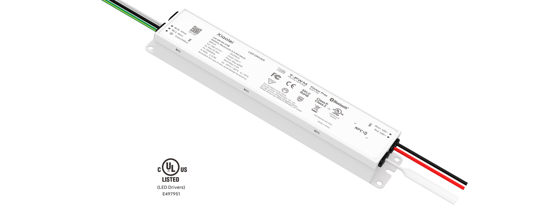 60W 24V UL Certification NFC CV Bluetooth LED driver LA-60-24-U1B