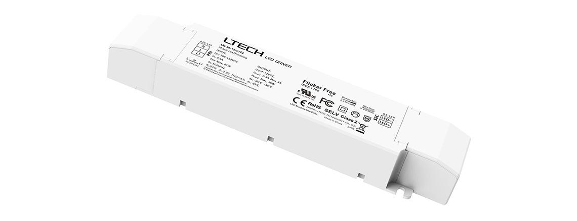 36W 12VDC 美规UL恒压可控硅调光电源 LM-36-12-L1T2