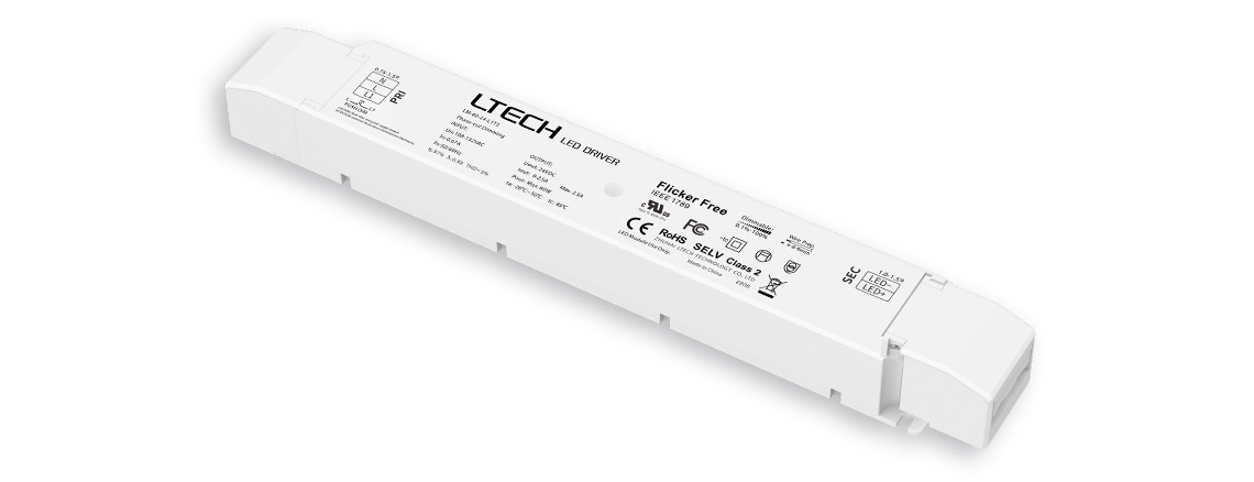 60W 24VDC 美规UL恒压可控硅调光电源 LM-60-24-L1T2