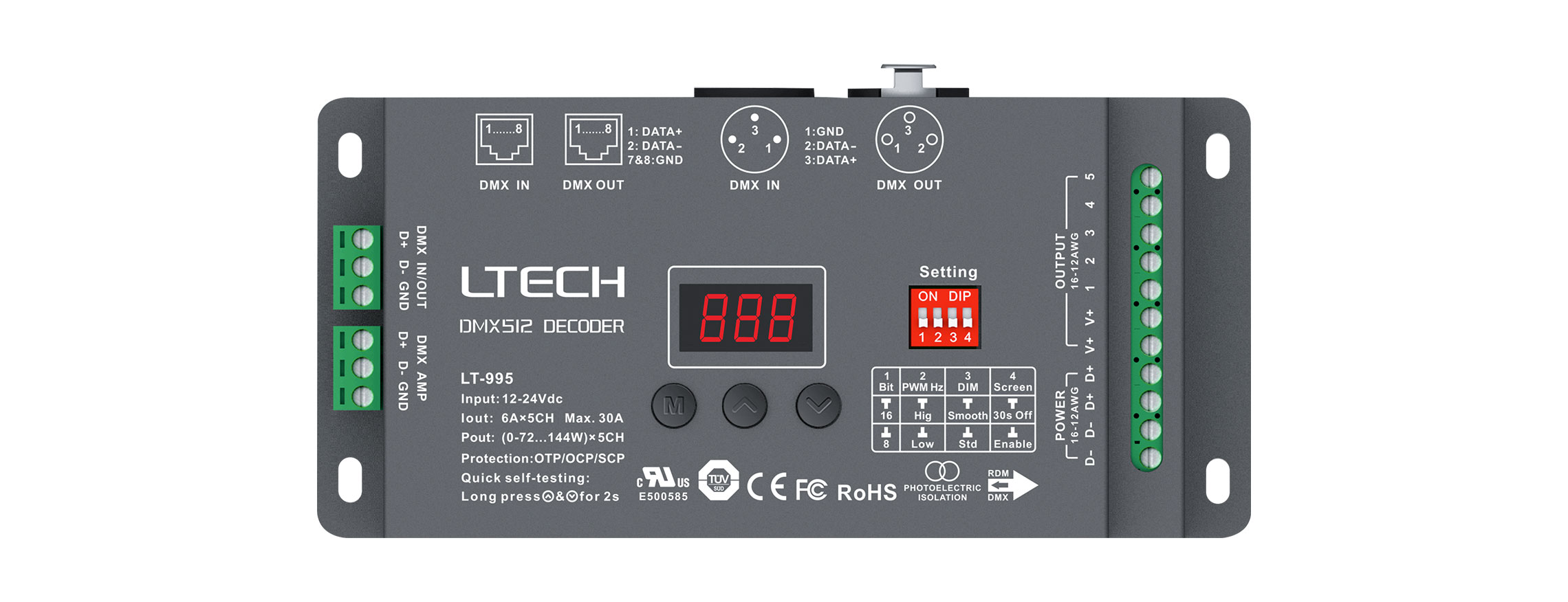 5路 DMX解码驱动器 LT-995