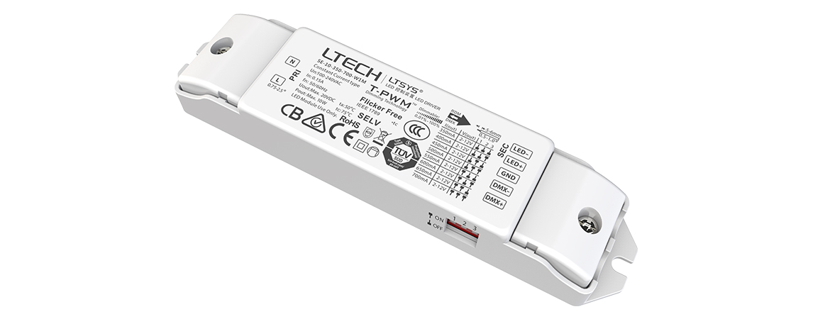 10W 350-700mA 恒流DMX调光电源 SE-10-350-700-W1M