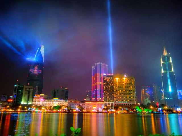 越南城市灯光效果
