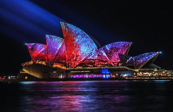 悉尼国际会议中心灯光节